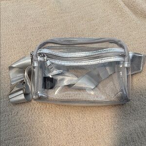 Stadium Clear Silver Belt Bag